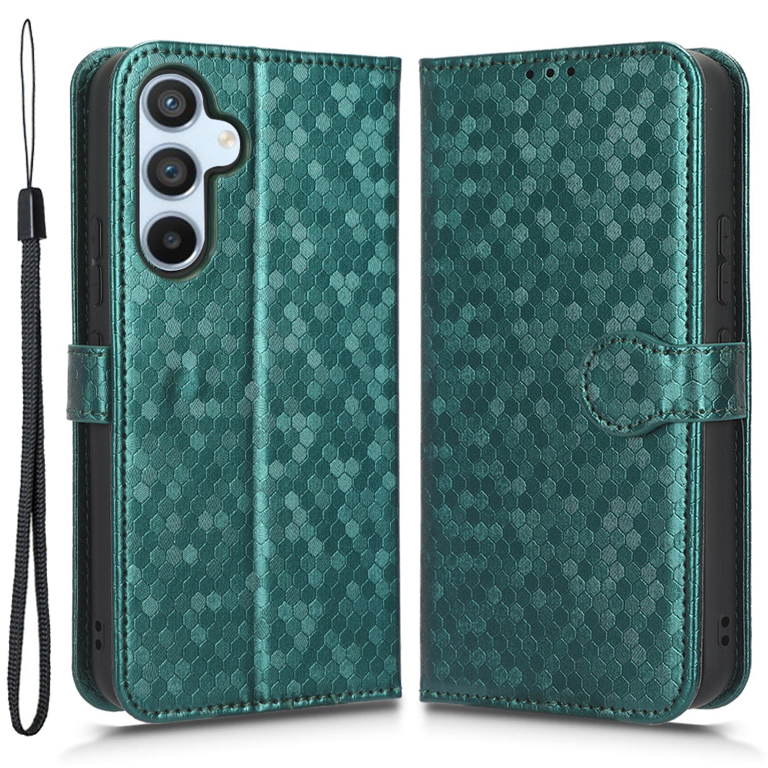 For Samsung Galaxy A54 5G Shockproof Wallet Stand Dot Pattern Imprinted Phone Cover PU Leather Case with Strap For Samsung Galaxy A54 5G Shockproof Wallet Stand Dot Pattern Imprinted Phone Cover PU Leather Case with Strap